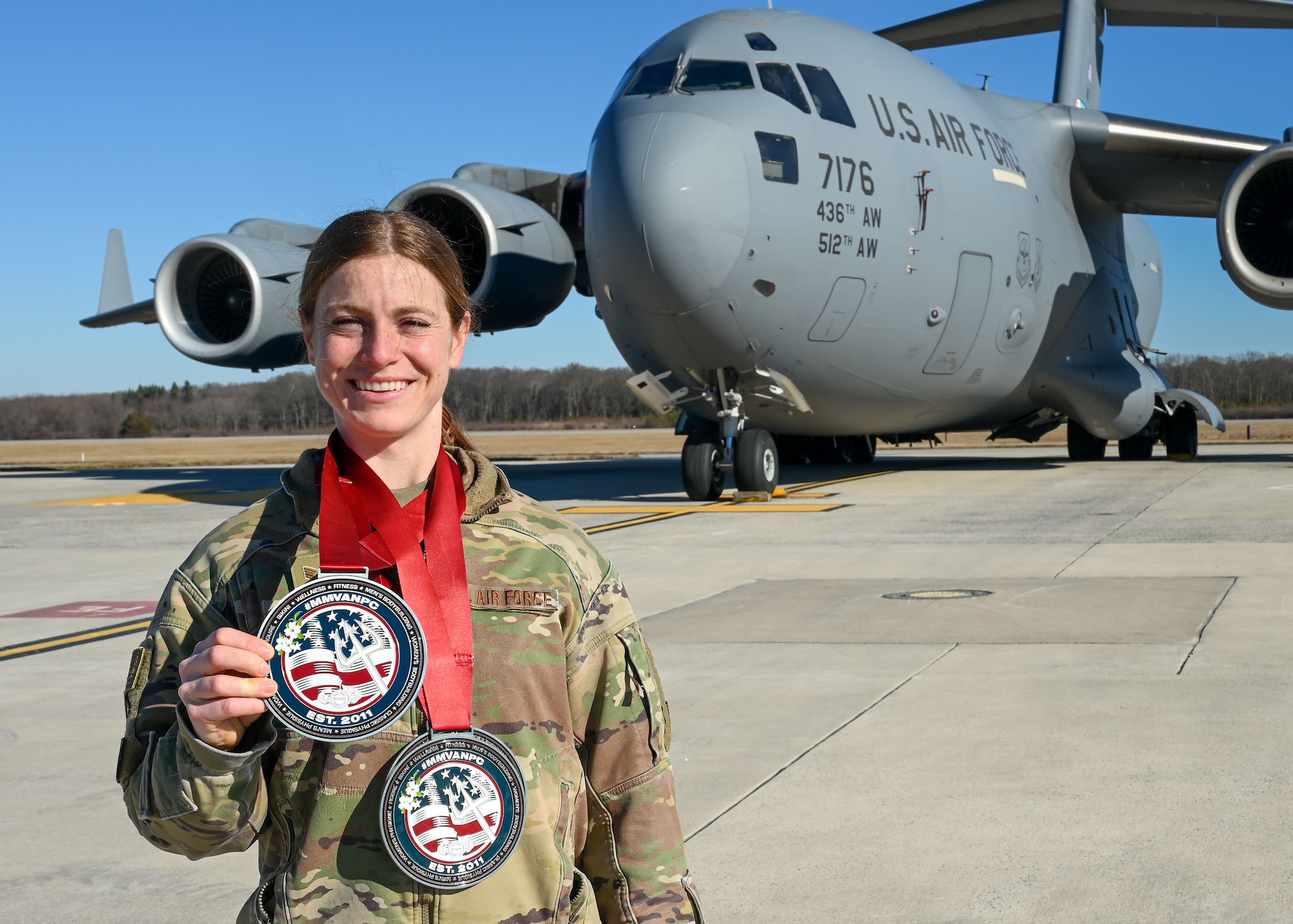 Sergeant holds medals