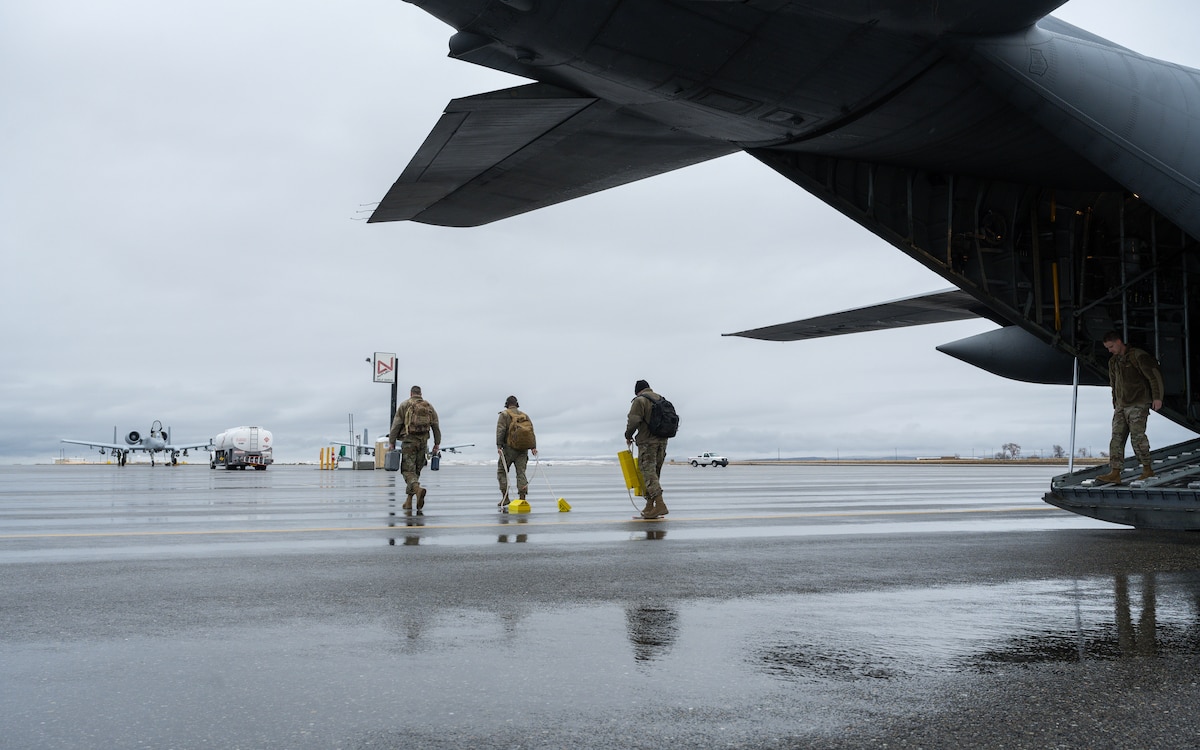 The 190th Fighter Squadron, 124th Fighter Wing, Idaho Air National Guard, practiced agile combat employment alongside other support agencies, Gowen Field, Idaho, Feb. 1-2, 2024.