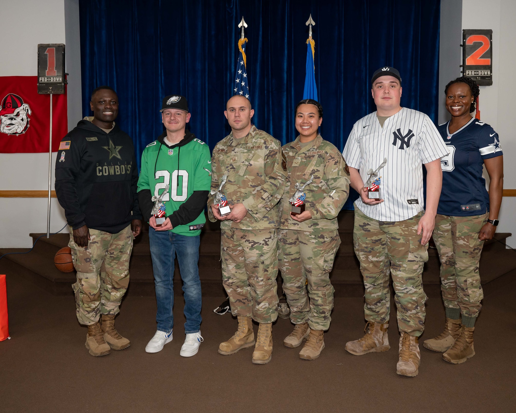 Award winners pose for a photo.