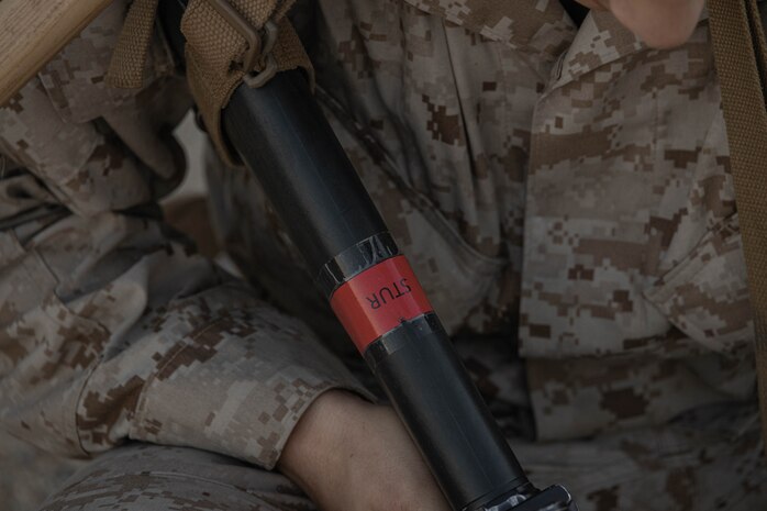 U.S. Marine Corps Recruit Benedict Stur, with Delta Company, 1st Recruit Training Battalion, handles his M-16 service rifle during the 8-kilometer hiking event on Marine Corps Base Camp Pendleton, California, Jan. 30, 2024. The purpose of the hike is to condition recruits to the rigorous terrain on Camp Pendleton and prepare them for their 13-kilometer hike and eventually the culminating event - the Crucible. Stur was recruited out of RSS Denver Metro South. (U.S. Marine Corps photo by Lance Cpl. Alexandra M. Earl)