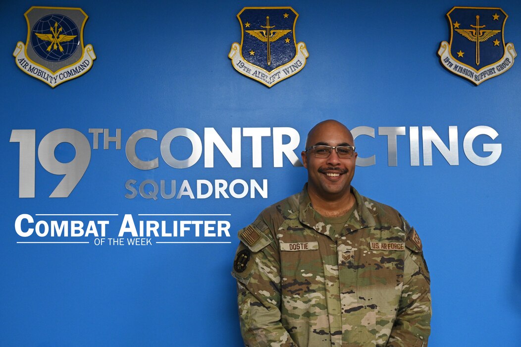 Staff Sgt. Shawn M. Dostie, 19th Airlift Wing Contracting Squadron contracting officer, is selected as Combat Airlifter of the Week.