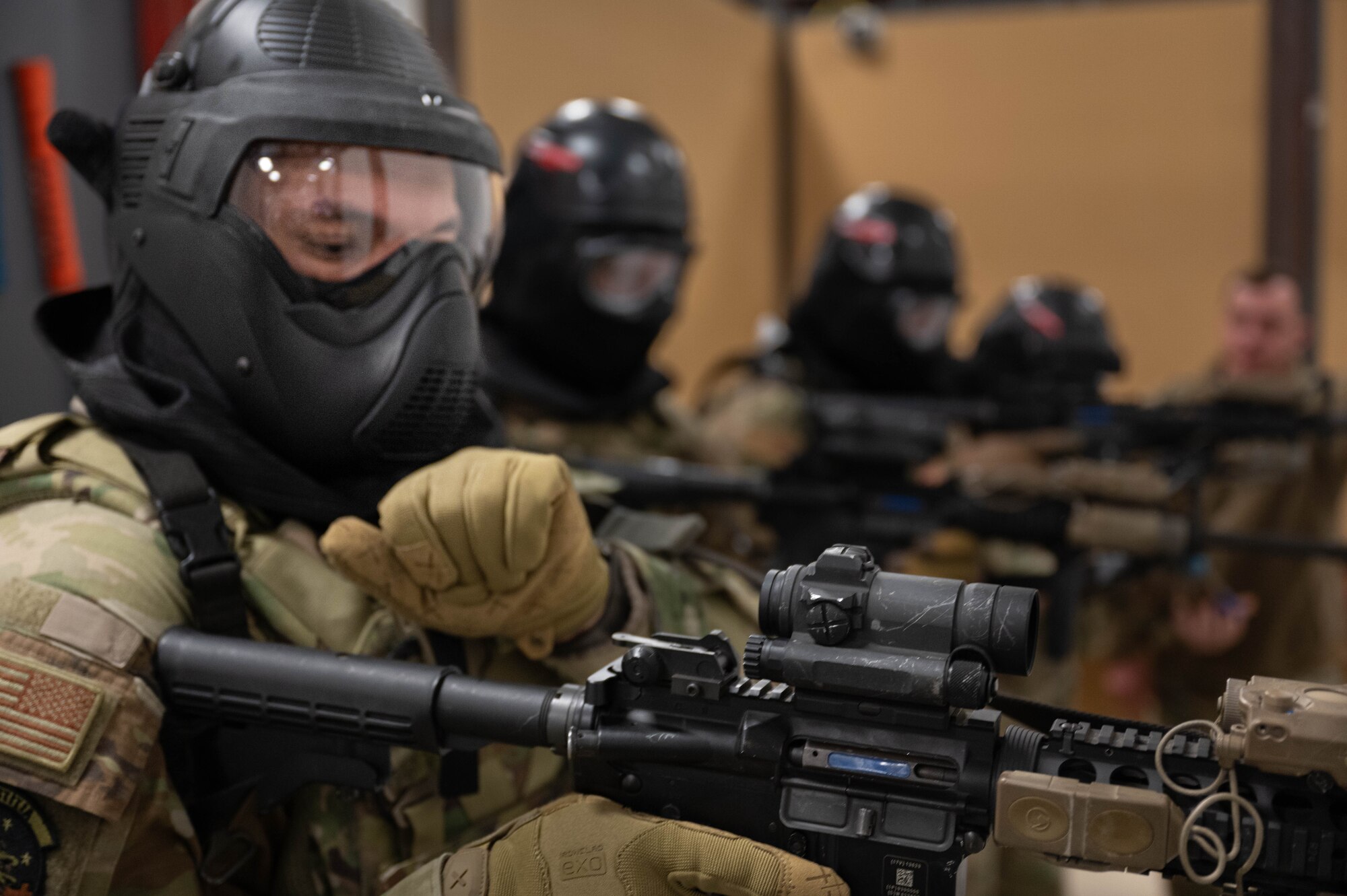 310th and 710th Security Forces learn threat elimination tactics from local SWAT, former Army Ranger