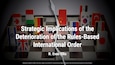 The multiple crises currently playing out in Ukraine, the Middle East, the Taiwan straits, and even Guyana’s Essequibo region, reflect a deterioration of the rules-based international order that has served as the foundation for economic growth, technological progress, and the limitation of interstate conflict since the end of the Second World War. The current deterioration is a product of the expansion of PRC economic and other power as the country pursues its interests, complimented by the enabling effect of that pursuit on a range of illiberal states, with distinct agendas, but united by a common interest in limiting the constraints of that order as they pursue their own interests. Over the long run, the deterioration of the rules-based order undermines democracy and economic progress and facilitates transnational crime and domestic conflict. It may also expand the frequency of inter-state conflict, even in Latin America, in a system in which militarily “stronger” authoritarian regimes increasingly lack constraint in taking what they want from their weaker neighbors. Governments in the region may rediscover the relevance of their militaries in defending the nation against external, as well as environmental, criminal, and internal challenges.
 
Keywords: People’s Republic of China, Rules-Based World Order, Illiberal Governments.

https://ceeep.mil.pe/2024/02/01/implicaciones-estrategicas-del-deterioro-del-orden-internacional-basado-en-normas/?lang=en