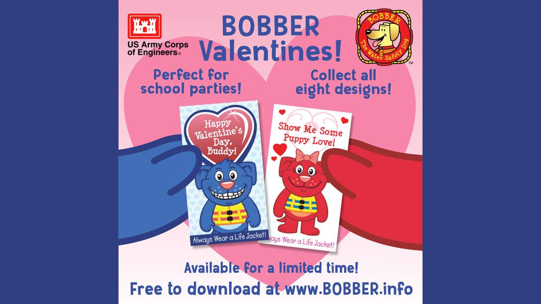 Bobber The Water Safety Dog wants to help you share some love this Valentine's Day! Download the cards at www.Bobber.info for free to share with your friends and loved ones.