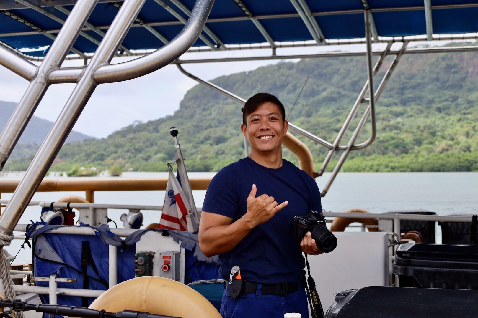 POHNPEI, Federated States of Micronesia — The USCGC Oliver Henry (WPC 1140) crew arrived at Dekhitik Harbor in Pohnpei on Feb. 1 as part of an international effort to deliver essential supplies and equipment to the drought-affected outer islands of Nukuoro and Kapingamarangi Atolls. Due to the El Niño weather phenomenon, these remote communities required immediate assistance, including water purification solutions, to combat the scarcity of potable water.