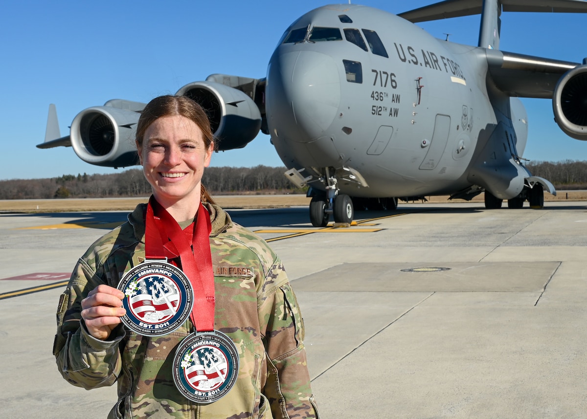 Sergeant holds medals