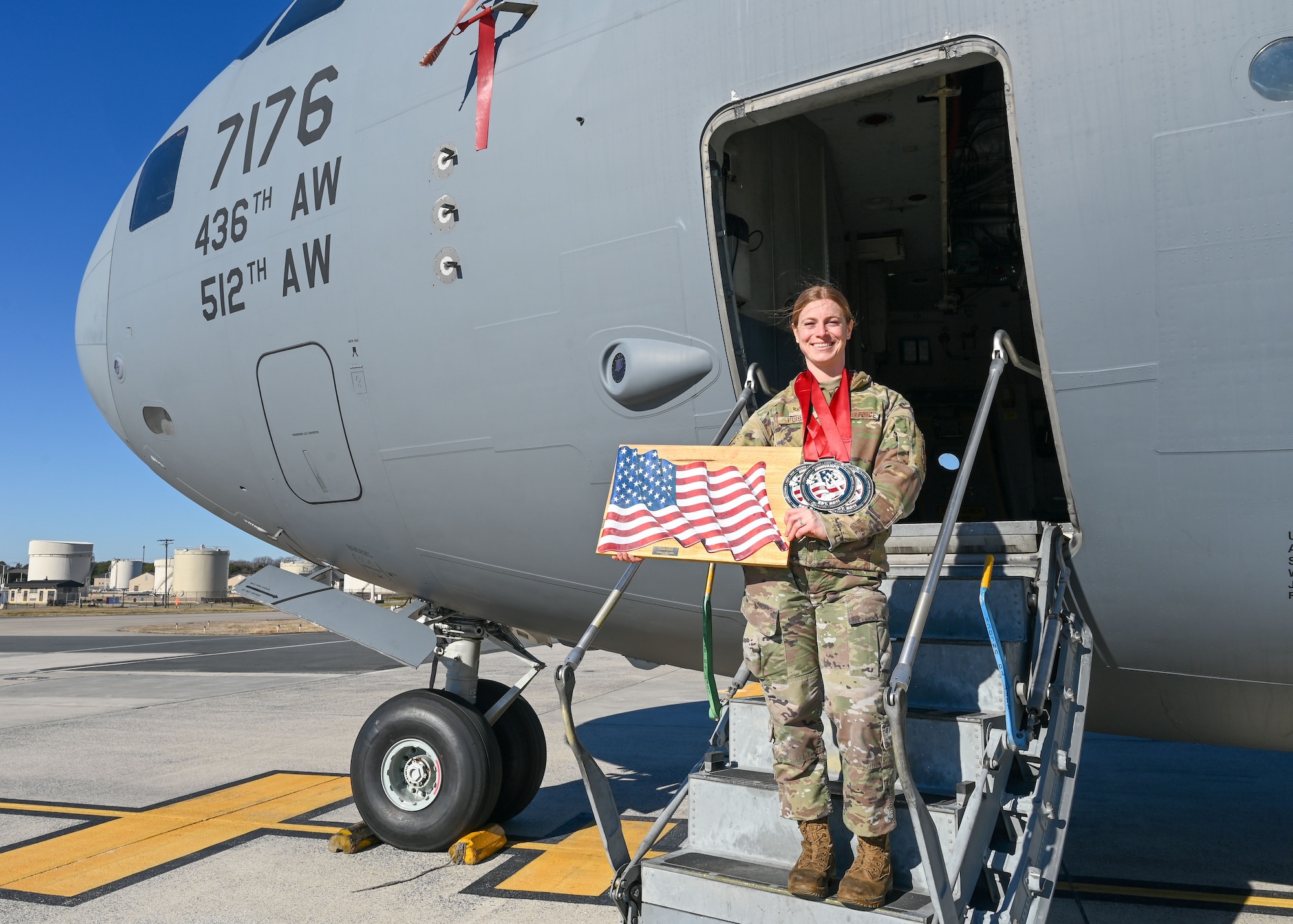 Sergeant holds medals