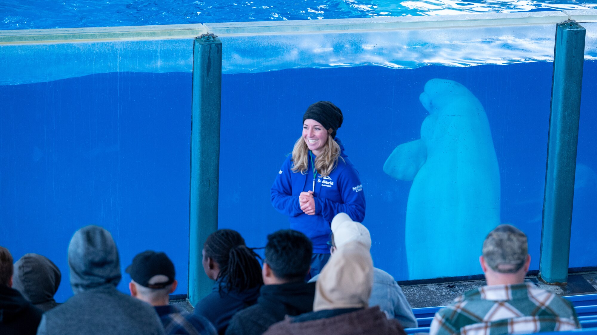 Dog Handlers assigned to the 341st Training Squadron and SeaWorld instructors participate in a cross-training collaboration on Jan. 11 and Jan. 19, 2024.