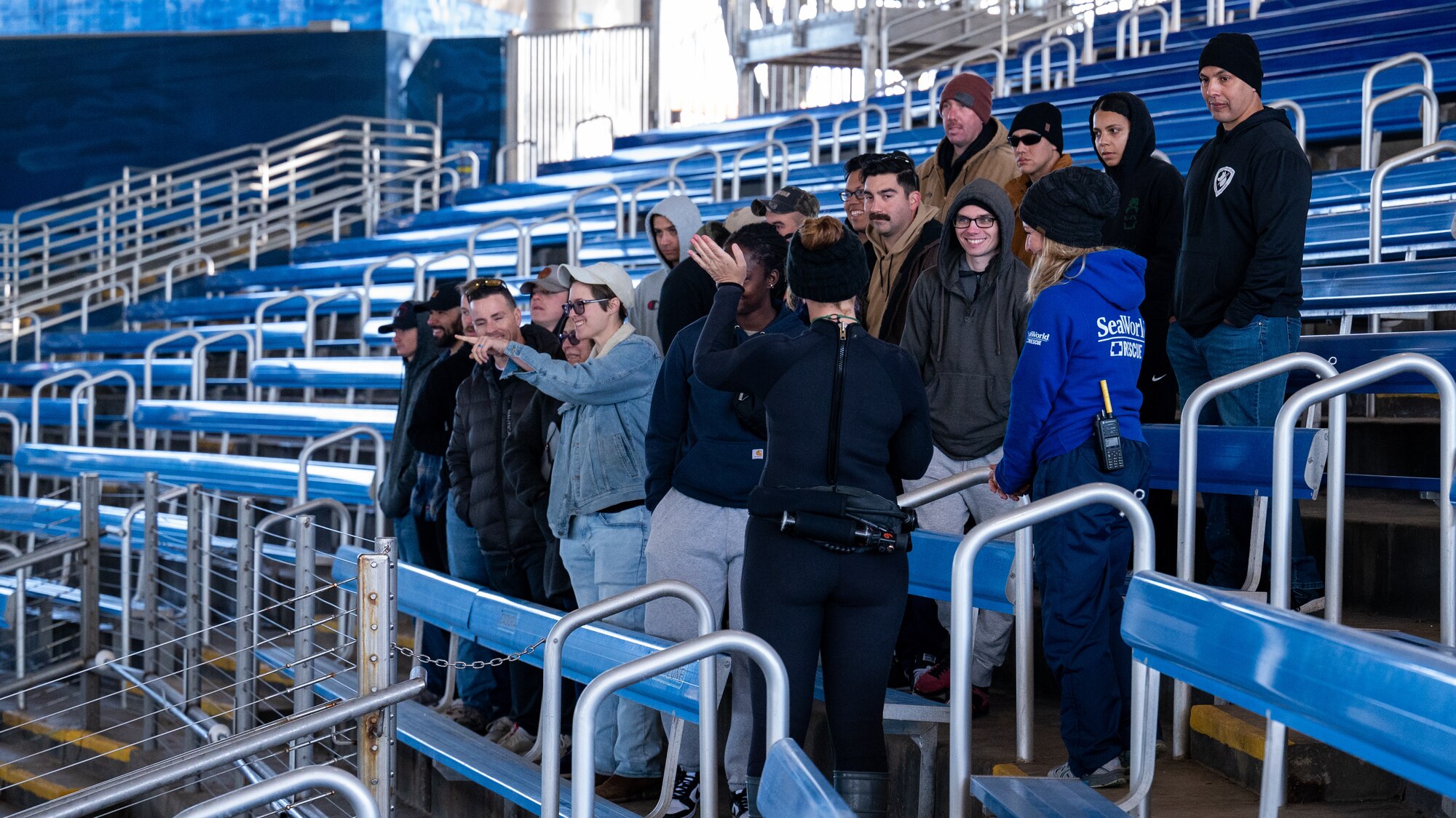 Dog Handlers assigned to the 341st Training Squadron and SeaWorld instructors participate in a cross-training collaboration on Jan. 11 and Jan. 19, 2024.