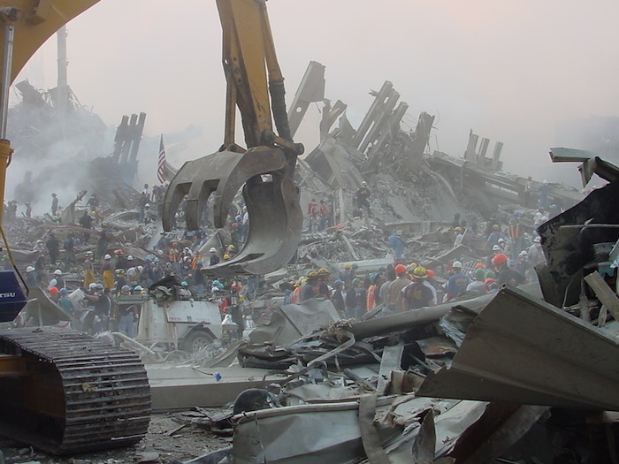 Debris from 9/11 attack in New York City