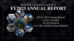 six honeycomb-style elements with images in the cells and an earth globe in the center of the cells with text announcing the availability of the FY 2023 Annual Report.