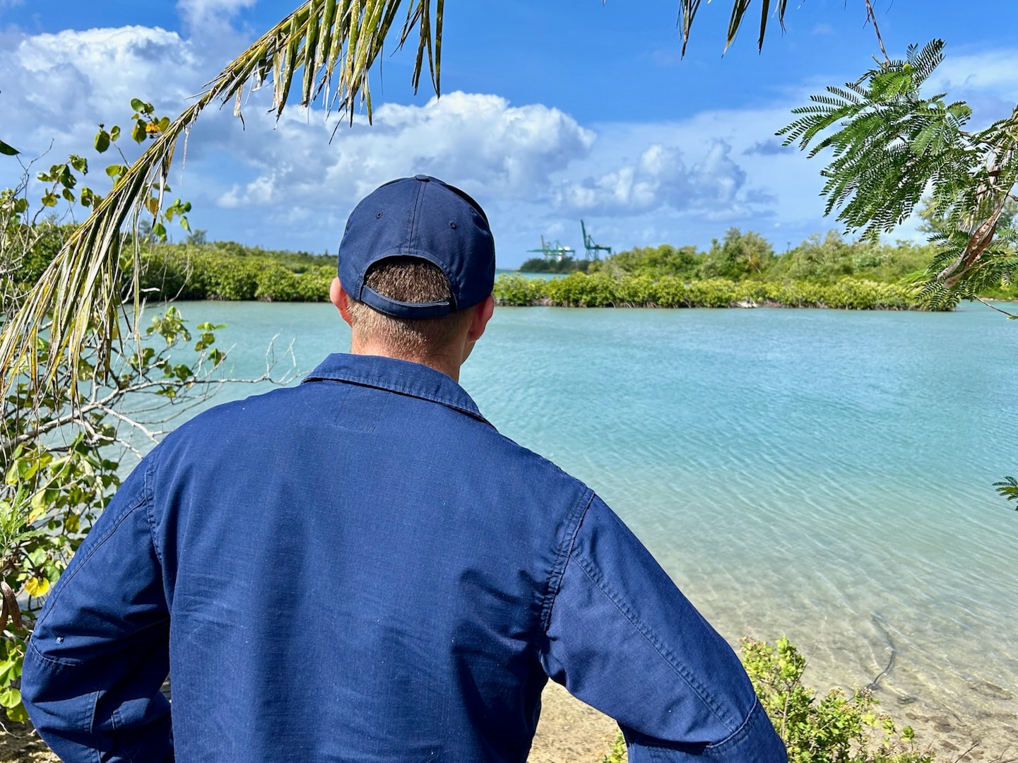 Responders and the U.S. Coast Guard held a three-day oil spill response certification course required under the Code of Federal Regulations for First Responder Operations Level Training given at Cabras Marine Guam from Jan. 17 - 19, 2024, focused on operational requirements for responding to pollution spills, particularly with oil spill recovery organizations. (U.S. Coast Guard photo by Lt. j.g. Whip Blacklaw)