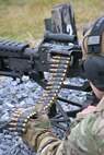 U.S. Soldiers with the Pennsylvania National Guard fire M240B machine guns during the crew served weapons course at Fort Indiantown Gap, Pennsylvania, Jan. 24, 2024. The crew served weapons course is offered through the Pennsylvania National Guard's Individual Training Branch. 36 students from units across the state conduct marksmanship training on the M249 light machine gun, M240B machine gun, Mark 19 40 mm grenade machine gun and M2A1 machine gun in order to become subject matter experts on those weapon systems. (U.S. Army National Guard video by 2nd Lt. Kate Kramer)