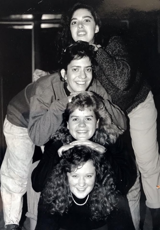 A group photo of Nicole Colburn, an art teacher for Department of Defense Education Activity (DoDEA) at Iwakuni Intermediate School And her childhood friends. (U.S. Marine Corps Courtesy Photo)