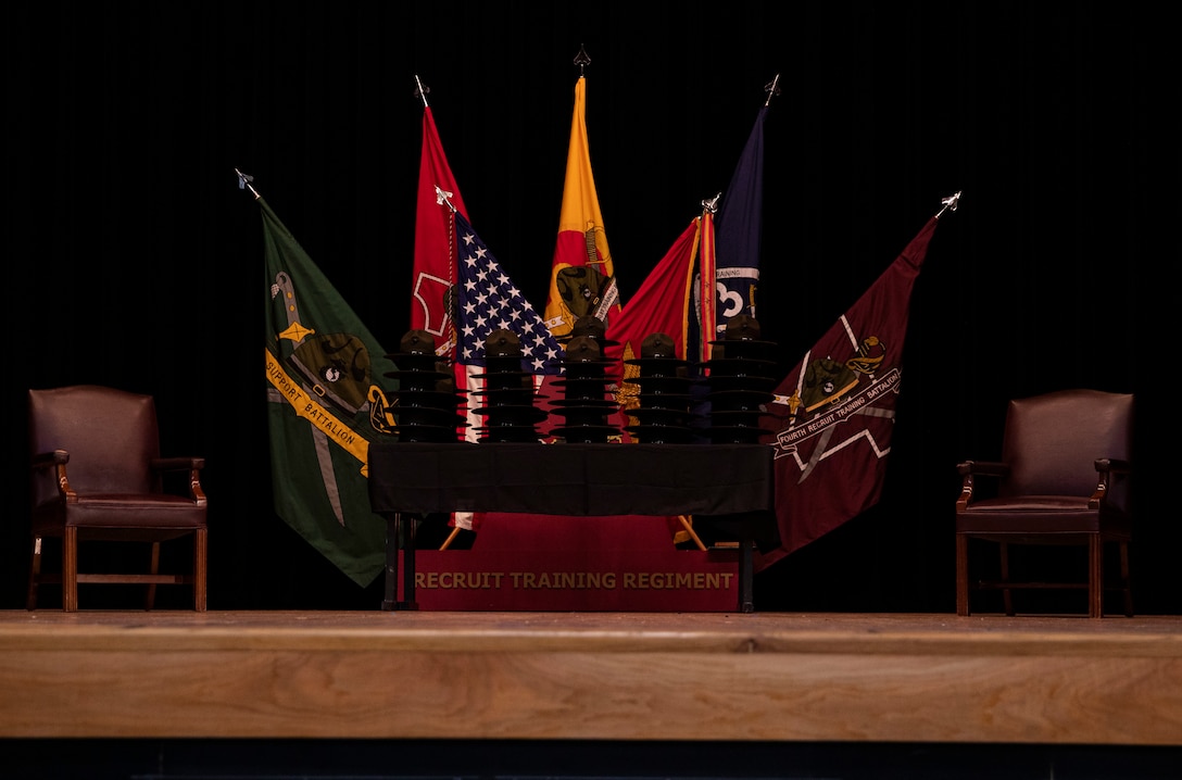 Parris Island's newest drill instructors graduate with class 1-22, Recruit Training Regiment, Marine Corps Recruit Depot Parris Island, S.C., Dec. 17, 2021. These drill instructors will be dispersed through the four recruit training battalions. (U.S. Marine Corps photo by Lance Cpl. Michelle Brudnicki)