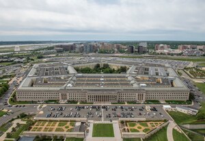 An aerial view of the Pentagon.