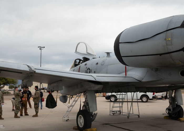 An A-10C Thunderbolt II aircraft is received by the 309th Aircraft Maintenance and Regeneration Group at Davis-Monthan Air Force Base, Ariz., Feb. 6, 2024. The first model of the Aircraft to arrive at Davis-Monthan was an A-10A on March 2, 1976. (U.S. Air Force photo by Airman 1st Class Robert Allen Cooke III)