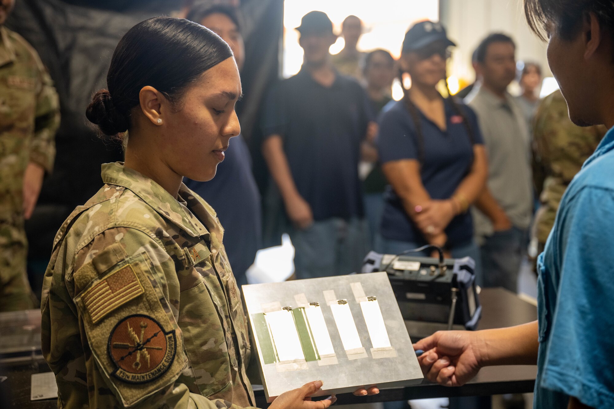 Photo of Airman briefing.