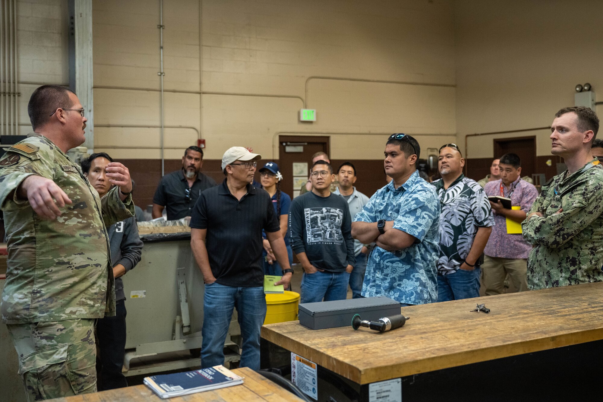 Photo of Airmen briefing.