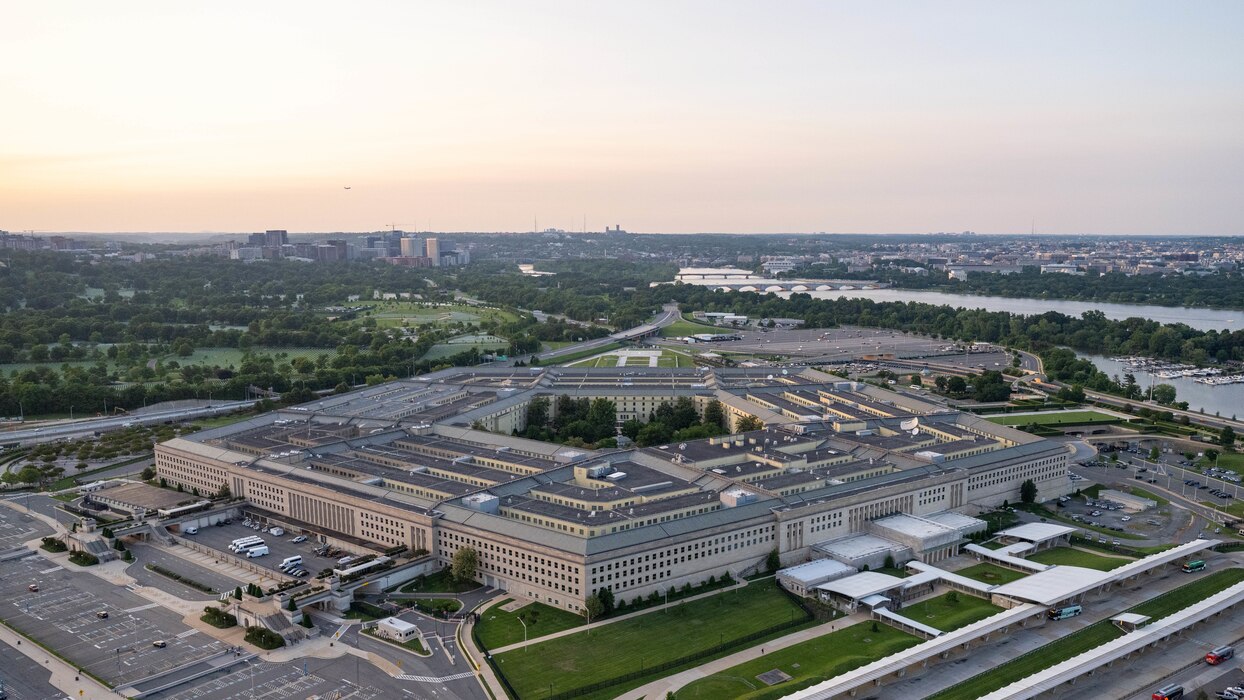 An aerial view of the Pentagon.