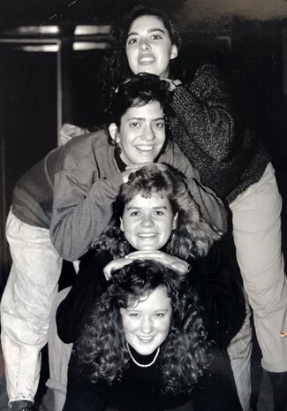 A group photo of Nicole Colburn, an art teacher for Department of Defense Education Activity (DoDEA) at Iwakuni Intermediate School And her childhood friends. (U.S. Marine Corps Courtesy Photo)