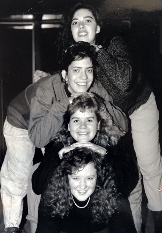 A group photo of Nicole Colburn, an art teacher for Department of Defense Education Activity (DoDEA) at Iwakuni Intermediate School And her childhood friends. (U.S. Marine Corps Courtesy Photo)