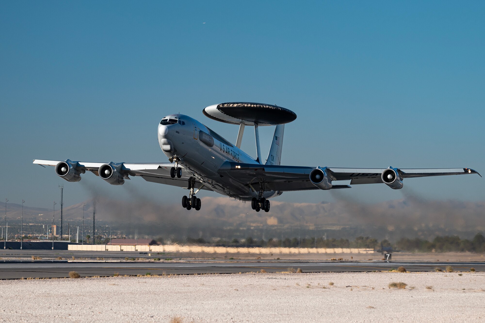 airplane takes off