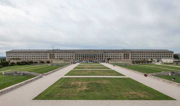 An aerial view of the Pentagon.