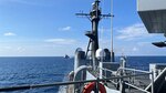 The Philippine Navy ship BRP Gregorio Del Pilar (PS-15) sails with the Independence-variant littoral combat ship USS Gabrielle Giffords (LCS 10) during a maritime cooperate activity exercise in the South China Sea Feb. 9.