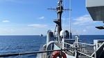 SOUTH CHINA SEA (Feb. 9, 2024) - The Philippine Navy ship BRP Gregorio Del Pilar (PS-15) sails with the Independence-variant littoral combat ship USS Gabrielle Giffords (LCS 10) during a maritime cooperate activity exercise in the South China Sea Feb. 9. The U.S. Navy and the Philippine Navy conducted the third iteration of the Maritime Cooperative Activity (MCA) in the South China Sea, reaffirming both nations’ commitment to bolstering regional security and stability. (Photo courtesy of the Armed Forces of the Philippines)