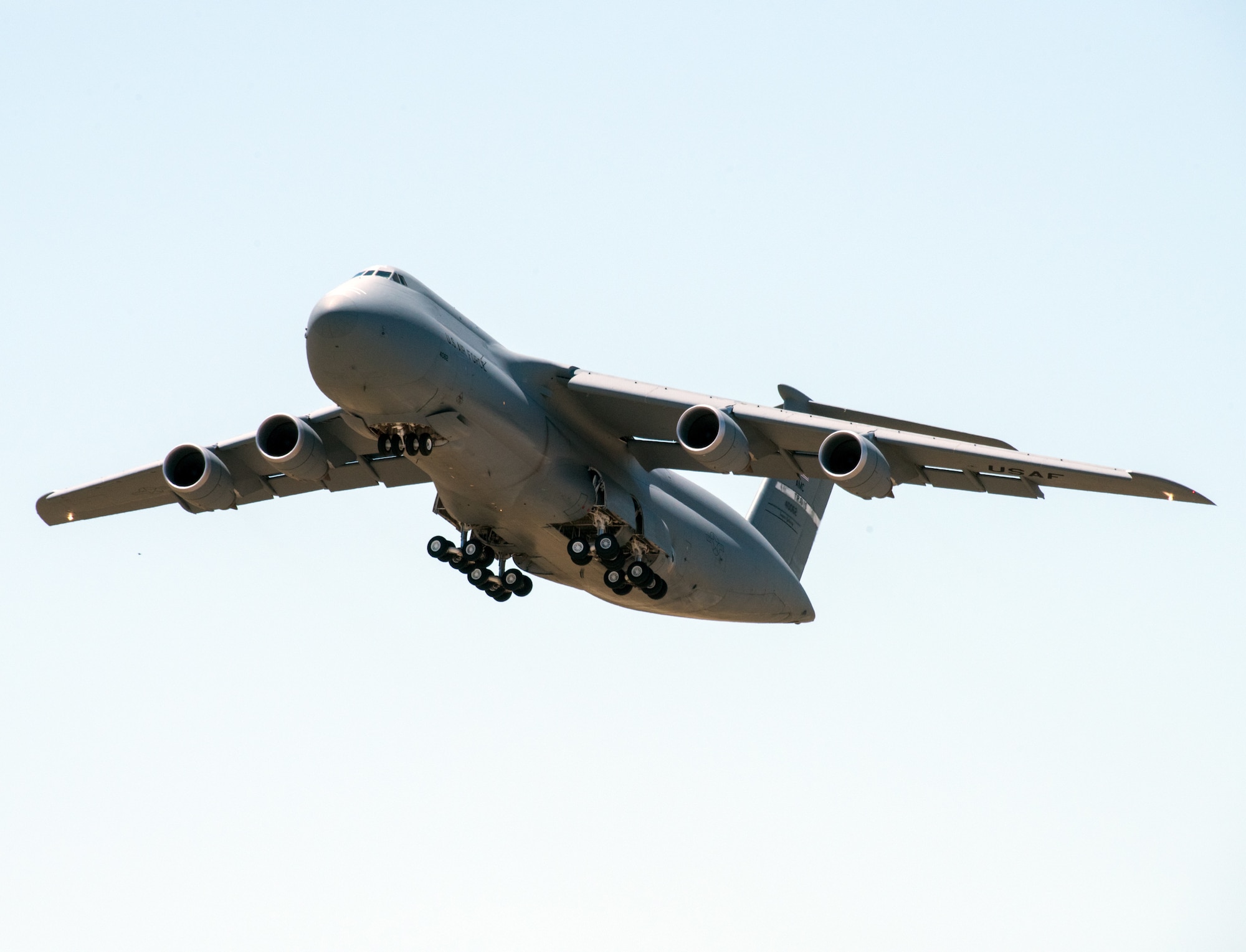 Aircraft flying through the sky