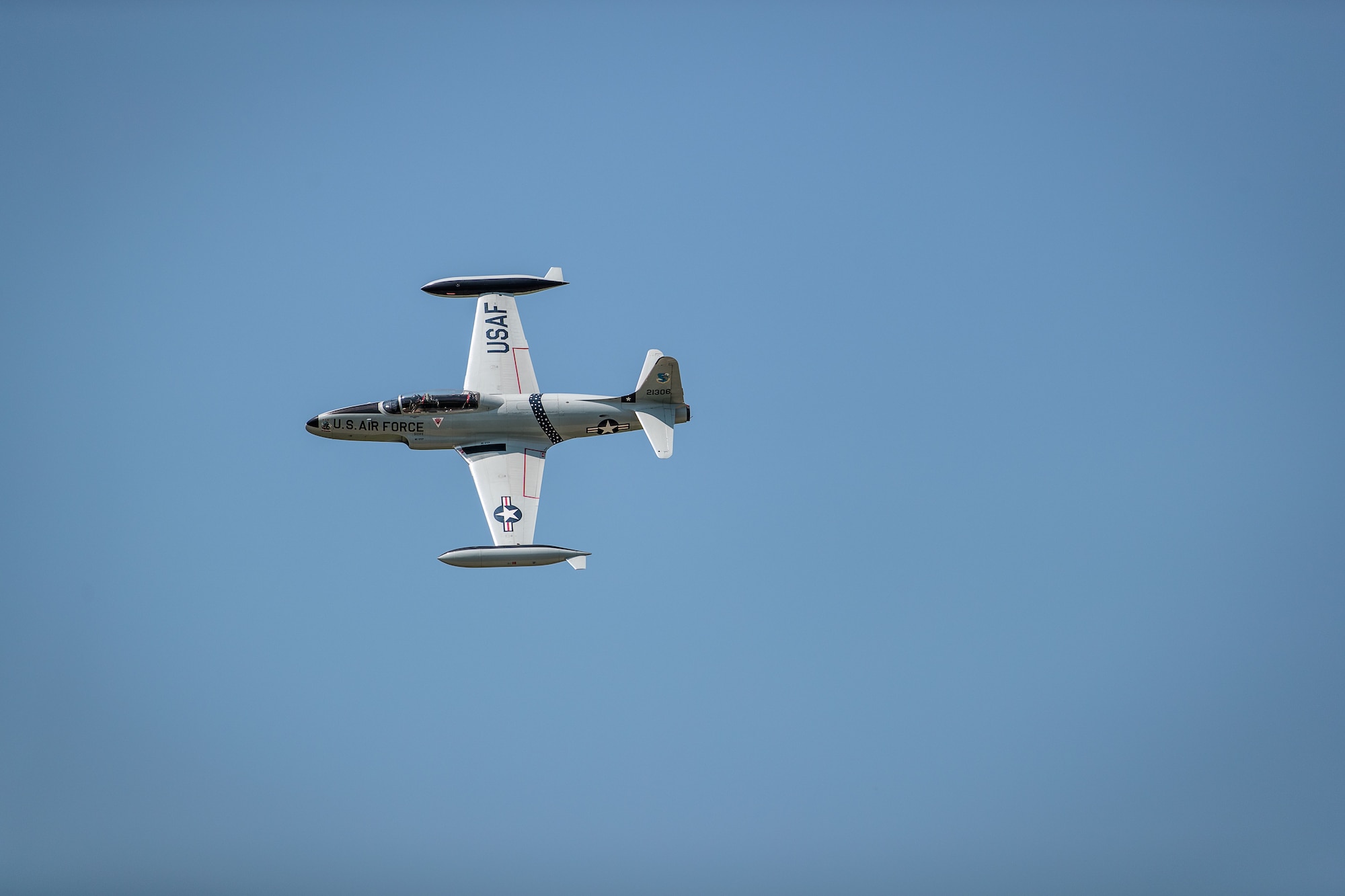 Aircraft flying through the sky