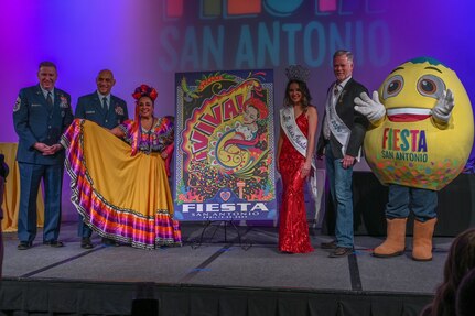 JBSA Ambassadors take part in 2024 Fiesta Poster unveiling, Miss Fiesta selection