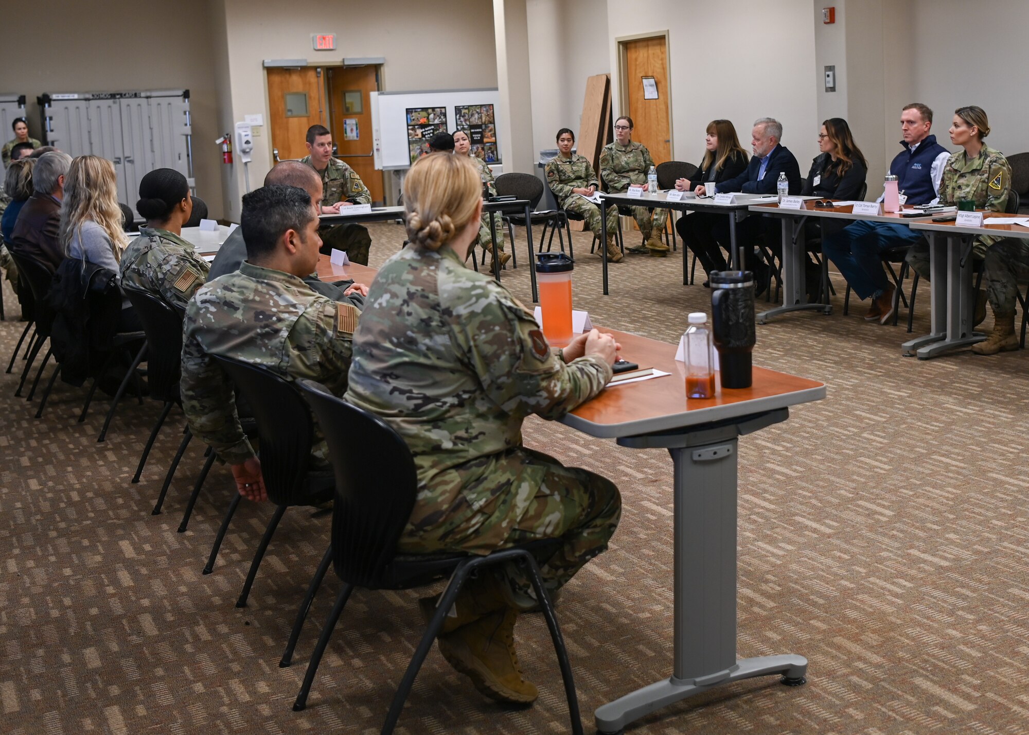 The 30th Medical Group commander, speaks to lead medical professionals from the Vandenberg area during a Medical Leadership Summit at Vandenberg Space Force Base.
