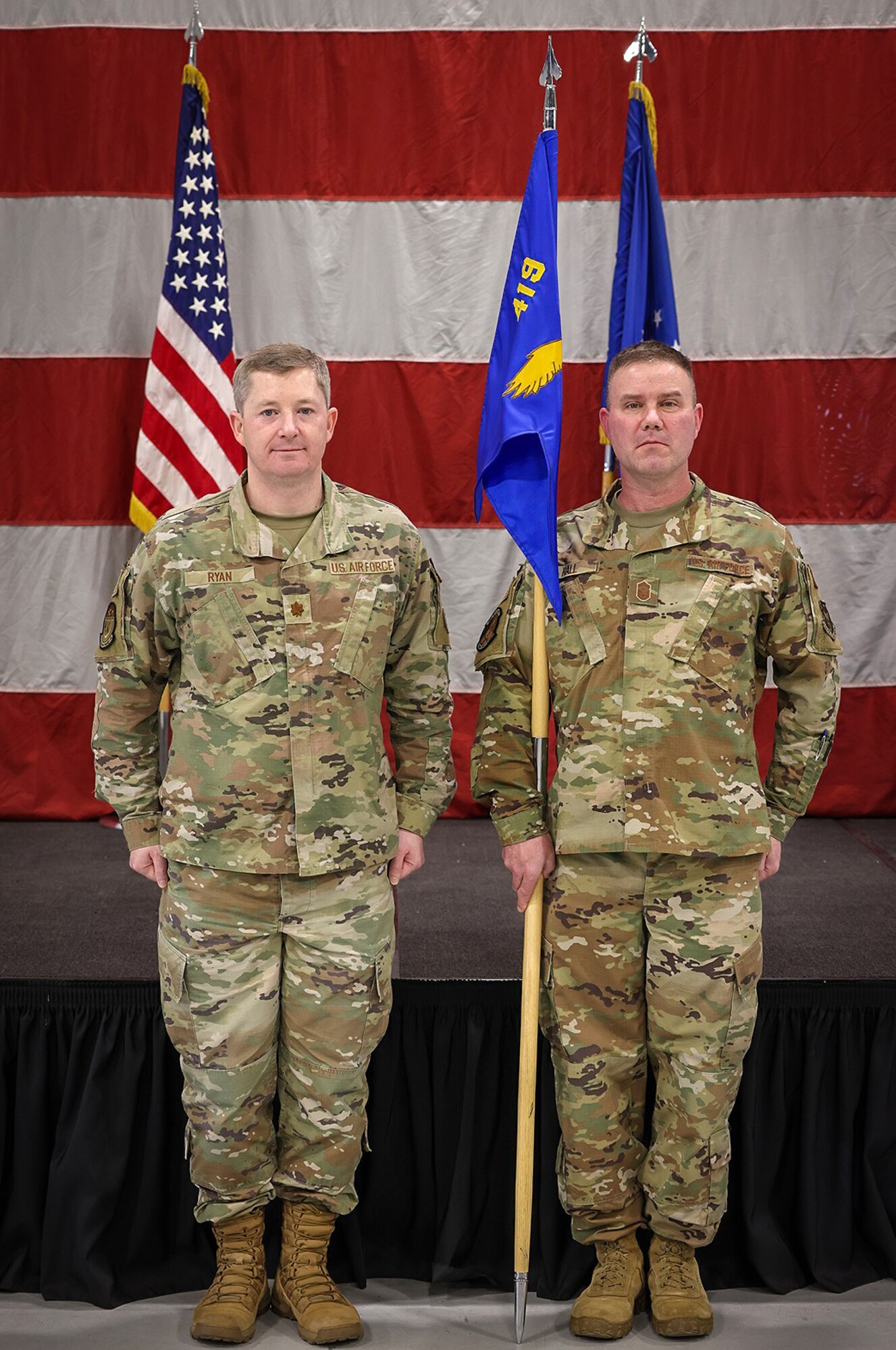 The 419th Maintenance Squadron welcomed Maj. Kelly Ryan as the new commander during an assumption of command ceremony here Feb. 4, 2024.