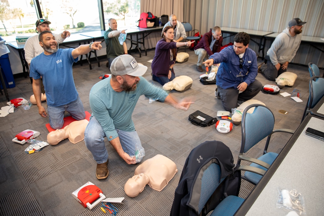 Approximately 19 members of the Hydrography Survey Section completed CPR certification after the course, which is valid for two years. The Hydrography Survey Section spends time every week on the waters of Coastal Texas, conducting underwater survey missions.