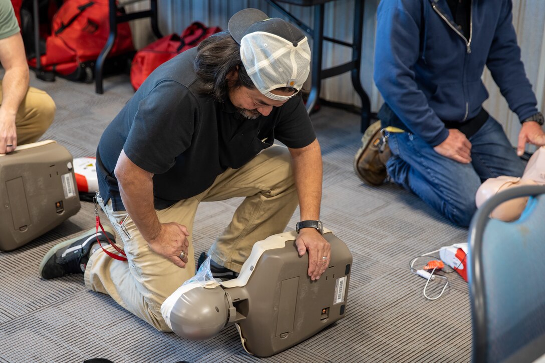 Approximately 19 members of the Hydrography Survey Section completed CPR certification after the course, which is valid for two years. The Hydrography Survey Section spends time every week on the waters of Coastal Texas, conducting underwater survey missions.