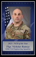 Portrait of TSgt. Nicholas Ramsey, 2023 NCO of the Year.