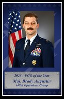 Portrait of Maj. Brady Augustin, 2023 FGO of the Year.