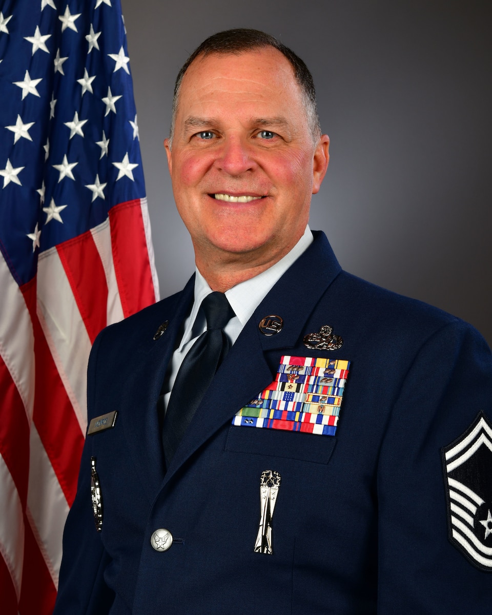 Portrait of U.S. Air Force Senior Master Sgt. Kenneth Monroe, the 169th Fighter Wing recruiting and retention senior enlisted leader at McEntire Joint National Guard Base, South Carolina Air National Guard, Nov. 30, 2023. (U.S. Air National Guard photo by Senior Master Sgt. Caycee Watson)
