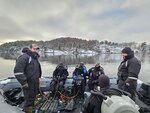 Sailors from Explosive Ordnance Disposal Mobile Unit (EODMU) Eight conduct mine counter measure diving operations with clearance divers from Norway and Denmark during exercise Arctic Specialist 24, Feb. 6, 2024. Exercise Arctic Specialist 2024 is an annual Norway-hosted multinational explosive ordnance disposal and mine countermeasures exercise focused on enhancing combined expeditionary command and control capabilities in the high-latitude and austere environments offered by Norway and its territorial waters. (U.S. Navy courtesy photo provided by Explosive Ordnance Disposal Mobile Unit Eight)