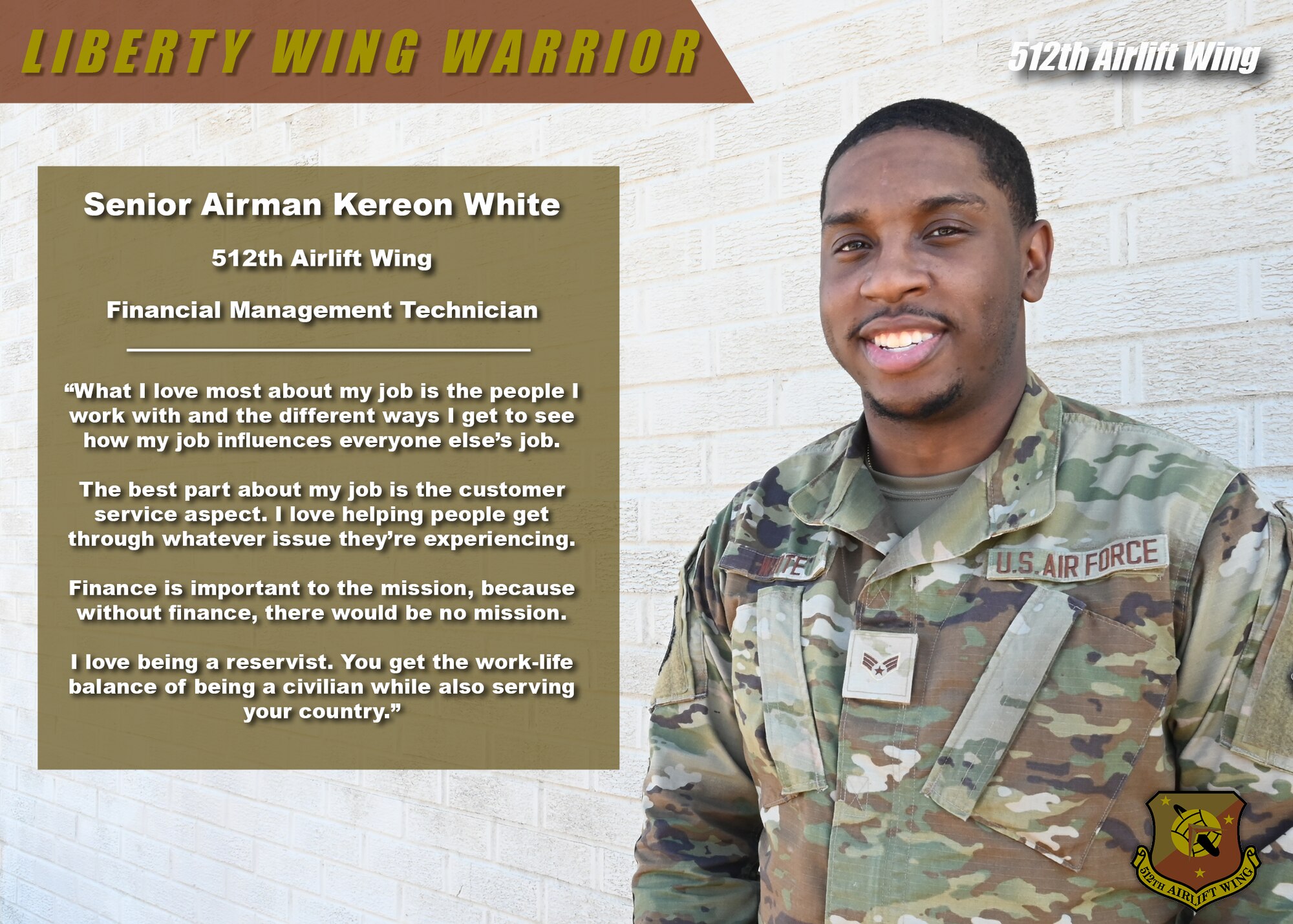 Liberty Wing Warrior: Senior Airman Kereon White
