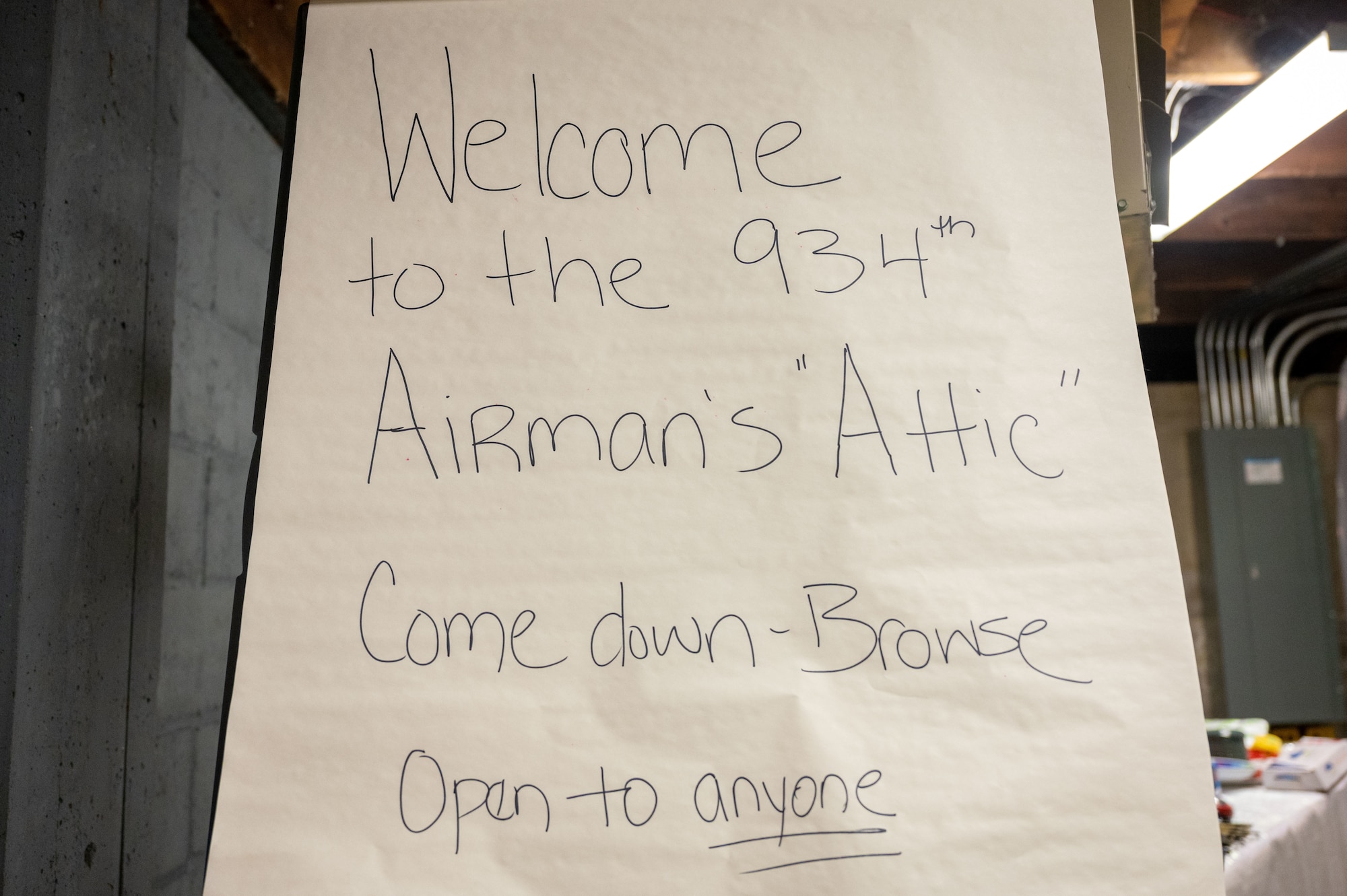 The Airman's Attic at the 934th Airlift Wing is open to support Airmen of all ranks and is run by a committee of volunteers looking to help others.