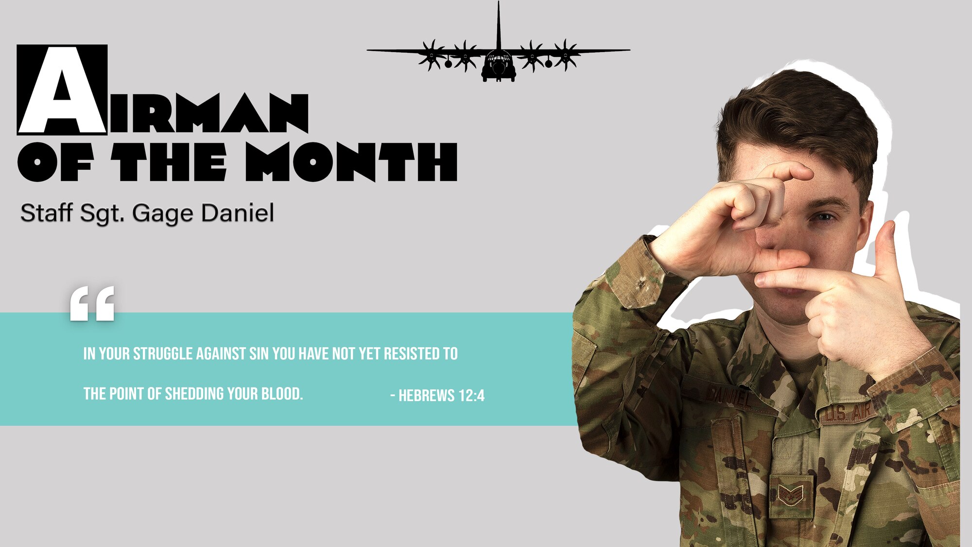 A graphic of an Airman is shown.