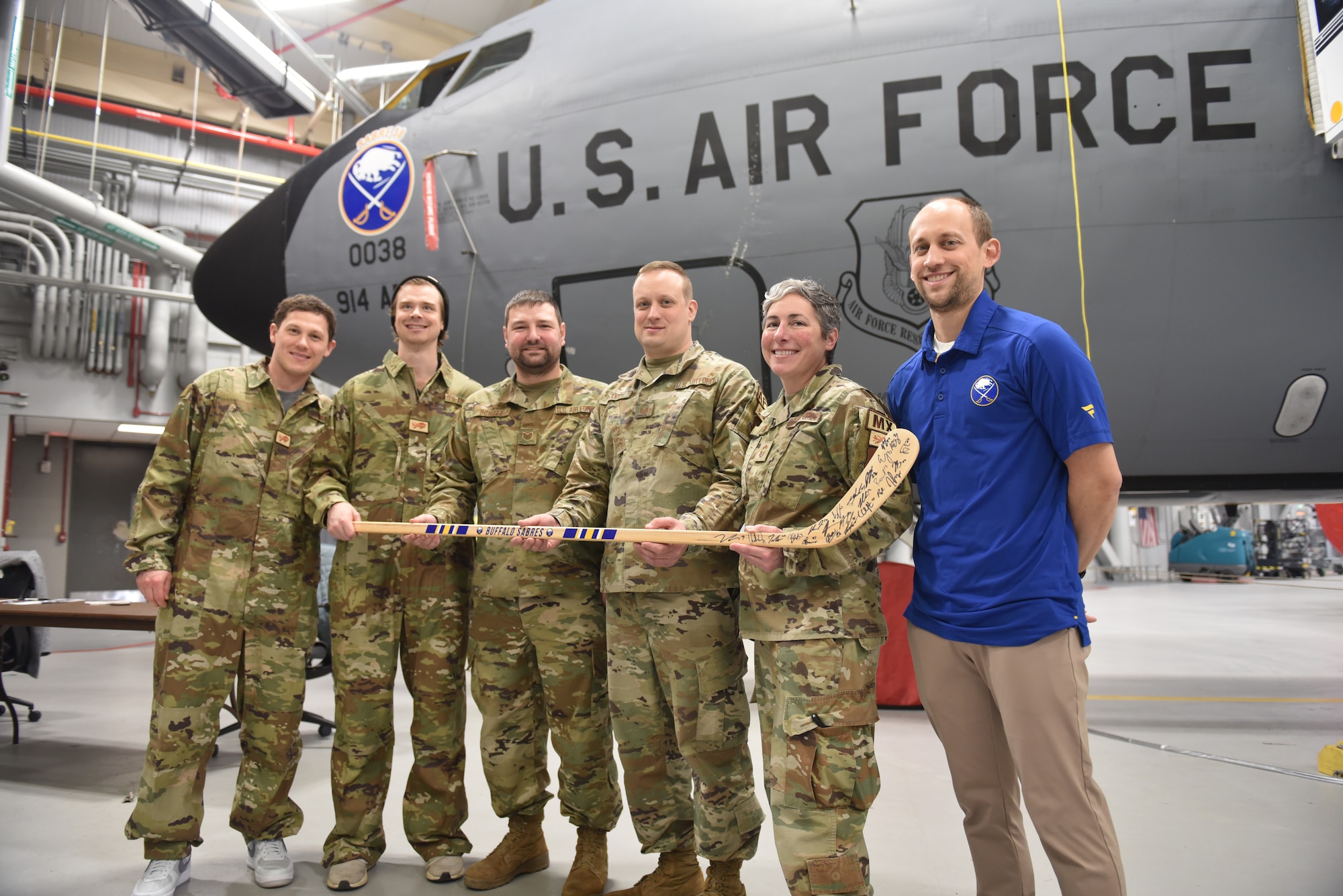 Buffalo Sabres logo nose art unveiled at 914 ARW