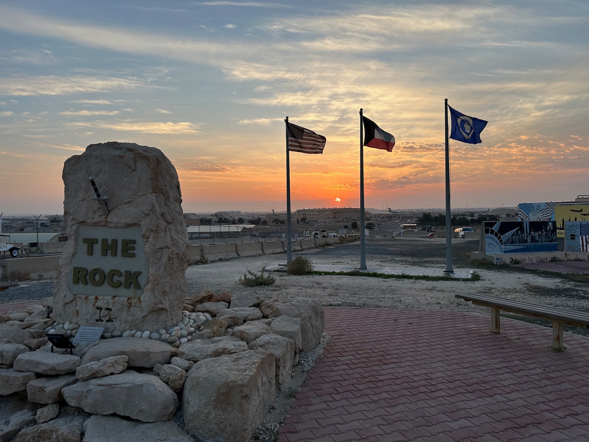 U.S. Air Force leadership from across Team McChord traveled to Kuwait to perform a site survey prior to their Air Force Generation model (AFFORGEN) deployment. Ali Al Salem Air Base, Kuwait is referred to as “The Rock” due to its geographical location being elevated above the surrounding desert.