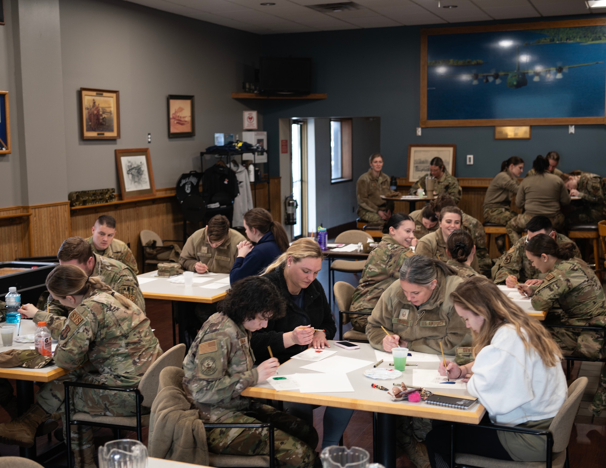 U.S. Air Force Airmen from the 133rd Airlift Wing participate in Wingman Day activities in St. Paul, Minn., Feb. 4, 2024.