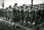 Major Charity E. Adams and Captain Mary Kearney inspect members of the 6888th Central Postal Directory Battalion in England on February 15, 1945.