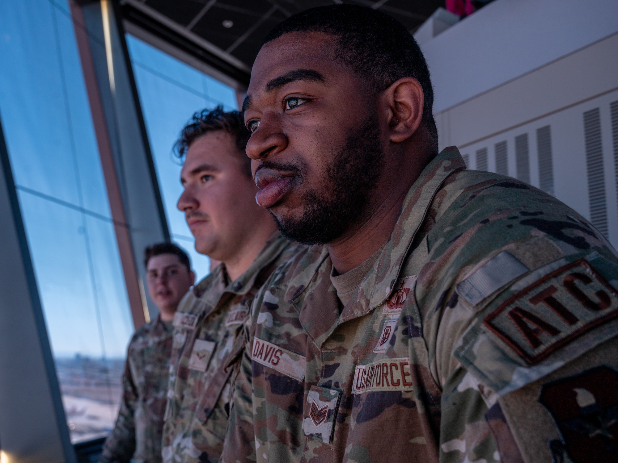 Airmen from the 56 Operation Support Squadron tour Phoenix Sky Harbor Airport Air Control Tower