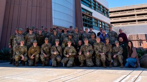 Airmen from the 56 Operation Support Squadron tour Phoenix Sky Harbor Airport Air Control Tower